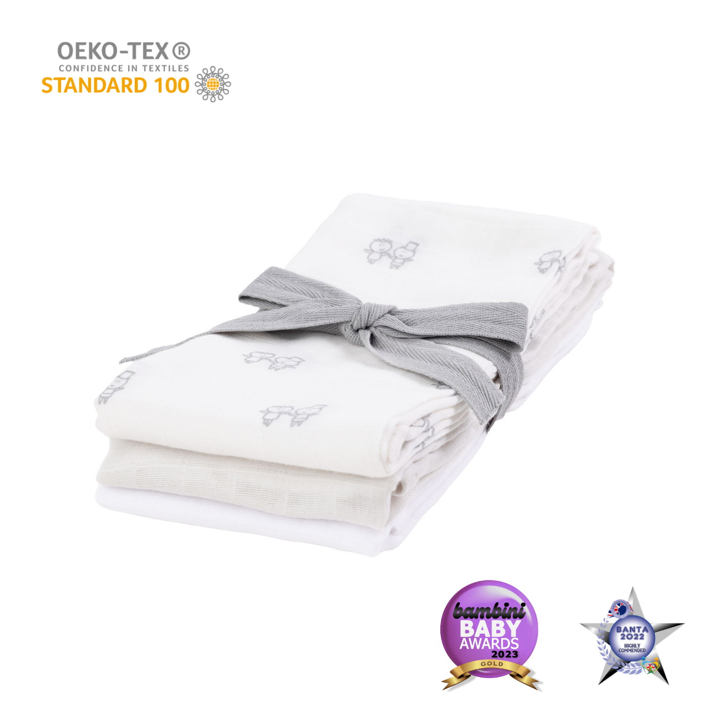 Bamboo Cotton Muslin Squares - 3 Pack - Image 6