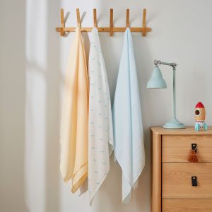 100% Cotton Muslin Swaddle Blankets – 3 pack
