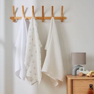 100% Cotton Muslin Squares - 3 pack